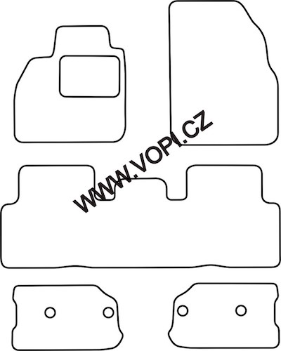 Textil-Autoteppiche Renault Grand Scenic bez výklenku 06/2003 - 05/2009 Royalfit (3846)